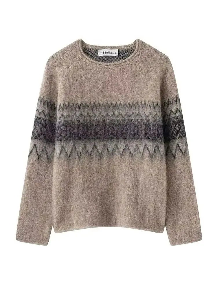 HH женский зимний новый модный жаккардовый свитер с круглым вырезом и резиновым эффектом, женский уличный повседневный теплый пуловер с длинными рукавами, свитер
HH женский зимний новый модный жаккардовый свитер с круглым вырезом и резиновым эффектом, женский уличный повседневный теплый пуловер с длинными рукавами, свитер