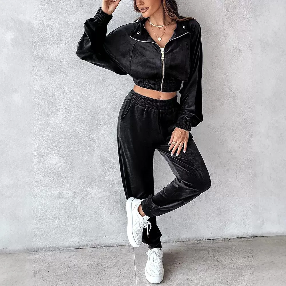 Pant Set Women Two Piece Sets Sexy Matching Sets Turn Down Collar Full Sleeve Zipper Short Tops Coats Long Pants High Waist
Pant Set Women Two Piece Sets Sexy Matching Sets Turn Down Collar Full Sleeve Zipper Short Tops Coats Long Pants High Waist