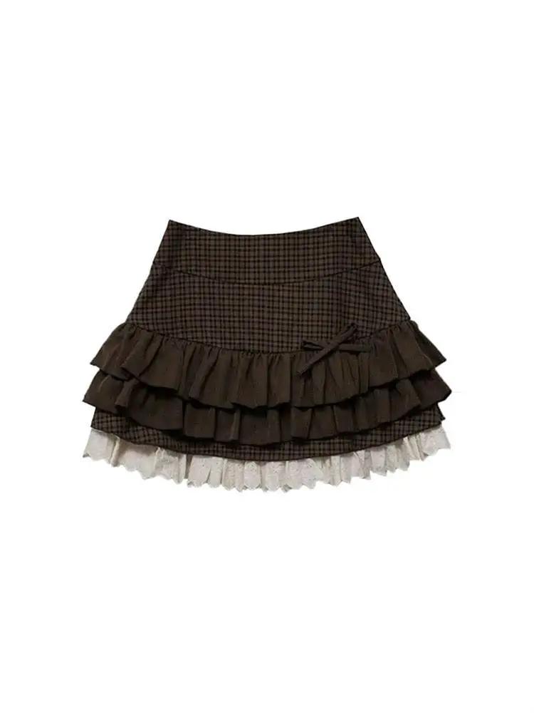 Короткая многослойная юбка-кейк с кружевными вставками в стиле пэчворк, с цветочным узором, с завышенной талией, А-силуэт, для молодых женщин
Короткая многослойная юбка-кейк с кружевными вставками в стиле пэчворк, с цветочным узором, с завышенной талией, А-силуэт, для молодых женщин