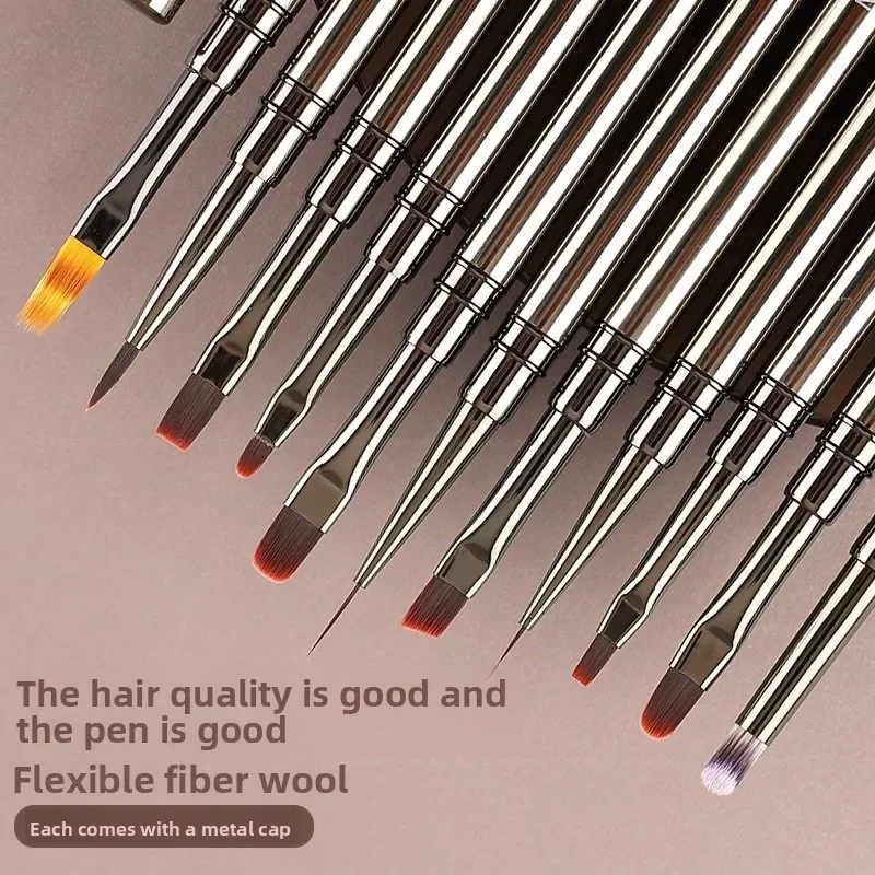 Square/round Brushes for Nail Art Metal Rod Nail Art Brush Multifunctional Gradient Coloring Pen Brush Light Therapy Nail Brush
Square/round Brushes for Nail Art Metal Rod Nail Art Brush Multifunctional Gradient Coloring Pen Brush Light Therapy Nail Brush
