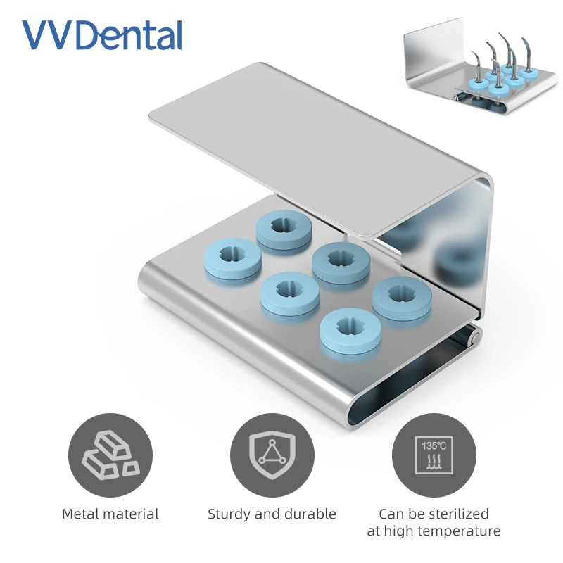 VVDental Dental Metal Tip Holder With Cover Working Tip Holder 6 Holes Metal Holde Autoclavable Sterilization Fit EMS/Woodpecker 
VVDental Dental Metal Tip Holder With Cover Working Tip Holder 6 Holes Metal Holde Autoclavable Sterilization Fit EMS/Woodpecker