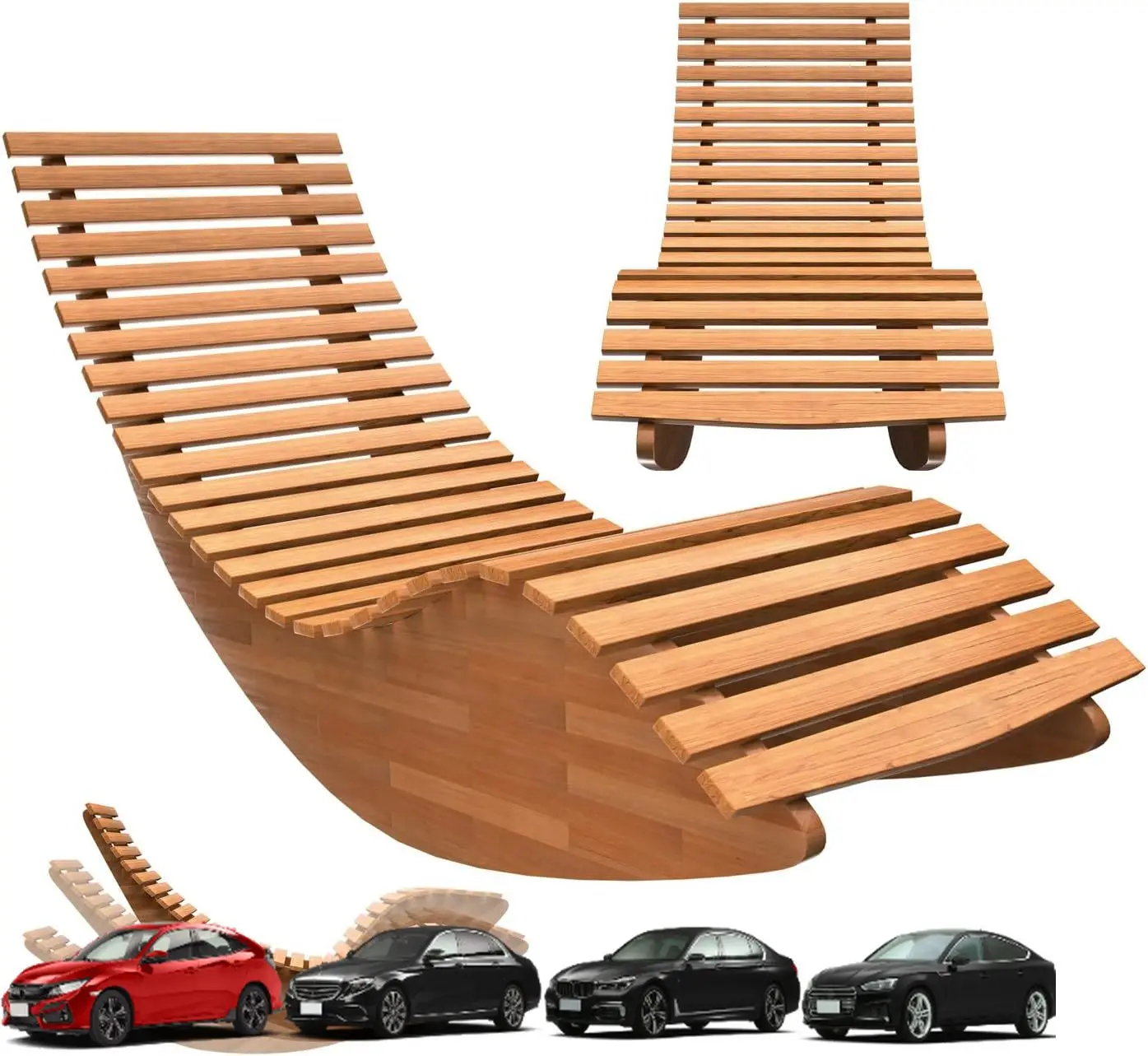 cucunu Chaise Lounge | Rocking Outdoor Lounger Chair Made from Acacia Wood | 330 lbs Capacity Wooden Furniture for Patio, Pool,
cucunu Chaise Lounge | Rocking Outdoor Lounger Chair Made from Acacia Wood | 330 lbs Capacity Wooden Furniture for Patio, Pool,