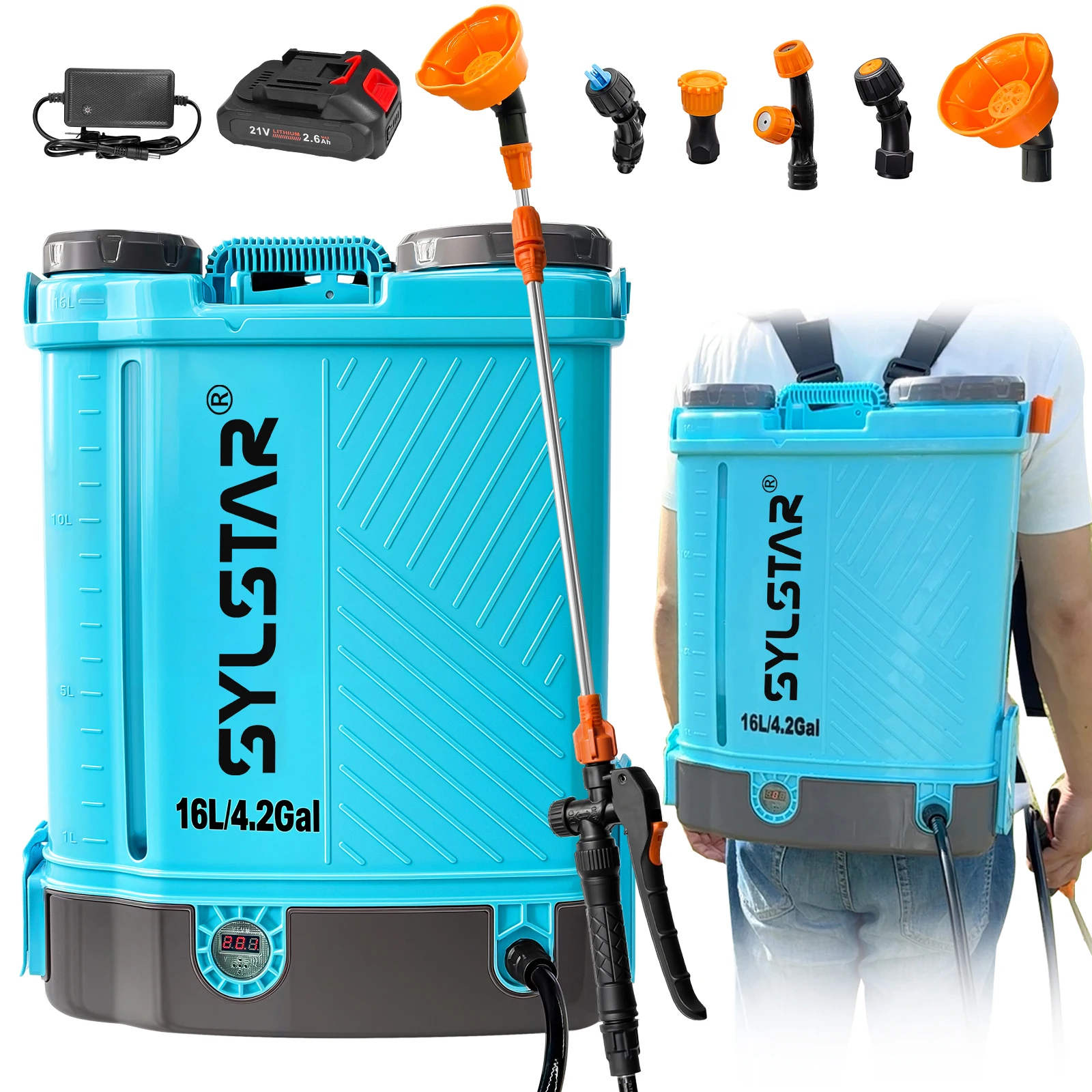 4 Gallon Battery Powered Backpack Sprayer,100 PSI Adjustable Pressure Sprayer Compatible with Makita 18V Battery
4 Gallon Battery Powered Backpack Sprayer,100 PSI Adjustable Pressure Sprayer Compatible with Makita 18V Battery