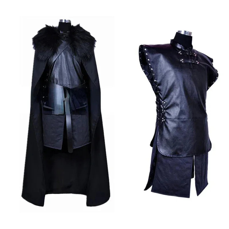 House Dragon Jon Cosplay Snow Costumes Men's Black Cloak Uniform Full Set Coat Role-playing Outfits Halloween Carnival Suits
House Dragon Jon Cosplay Snow Costumes Men's Black Cloak Uniform Full Set Coat Role-playing Outfits Halloween Carnival Suits