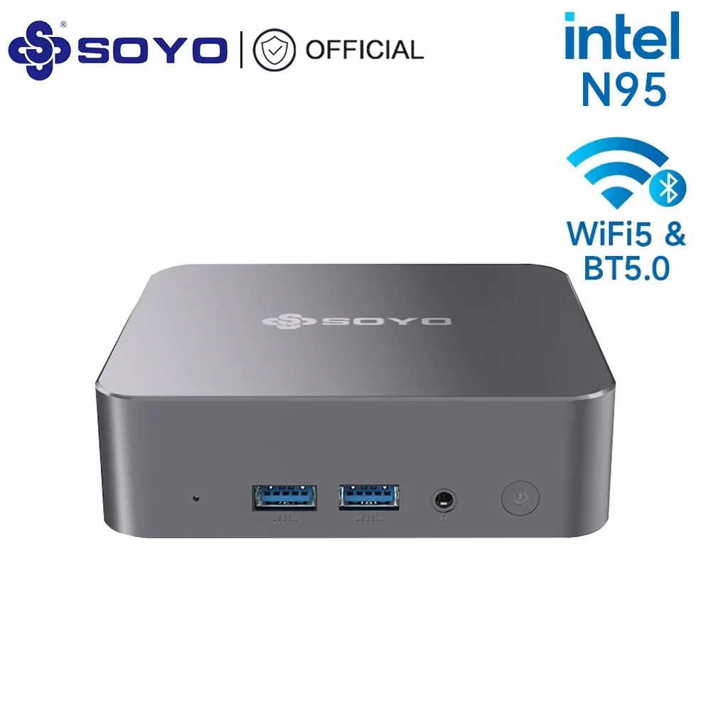 SOYO M4 Air Mini PC Intel 12th N95(up to 3.4GHz) Mini Desktop Computer 8GB RAM 256GB SSD Support 4K HDMI with Dual WiFi, BT5.0
SOYO M4 Air Mini PC Intel 12th N95(up to 3.4GHz) Mini Desktop Computer 8GB RAM 256GB SSD Support 4K HDMI with Dual WiFi, BT5.0