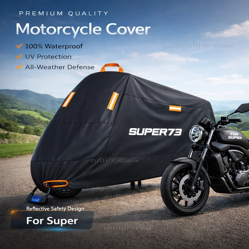 For Super 73-S1 Outdoor Motorcycle Cover Waterproof Heavy Duty Polyester Tarpaulin UV Protective Rain Dust Sun Scooter Cover
For Super 73-S1 Outdoor Motorcycle Cover Waterproof Heavy Duty Polyester Tarpaulin UV Protective Rain Dust Sun Scooter Cover