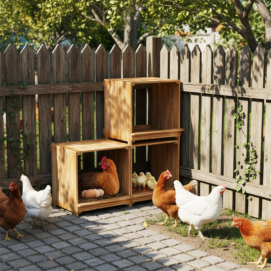 3-Compartment Pine Wood Chicken Nesting Box for Egg Laying Preventing Egg Falls Poultry Farming Accessory
3-Compartment Pine Wood Chicken Nesting Box for Egg Laying Preventing Egg Falls Poultry Farming Accessory