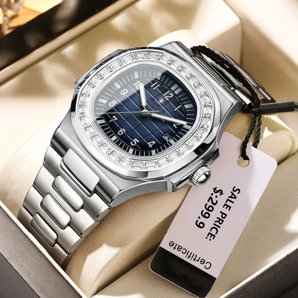 Fashion Quartz Wristwatches New Waterproof Diamond Watch For Man Automatic Watches Mens Digital Clock Men Gifts Reloj Hombre
Fashion Quartz Wristwatches New Waterproof Diamond Watch For Man Automatic Watches Mens Digital Clock Men Gifts Reloj Hombre