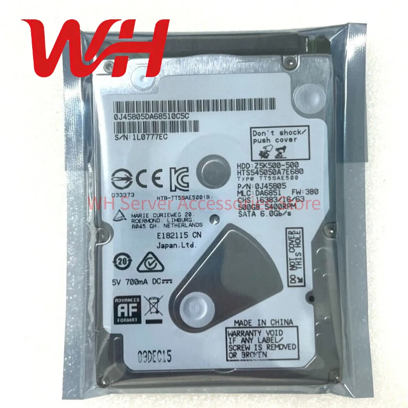 for HGST HTS545050A7E680 500GB 2.5" Z5K500-500 5400RPM 8MB SATA Laptop HDD Internal Hard Disk Drive 7mm Thin
for HGST HTS545050A7E680 500GB 2.5" Z5K500-500 5400RPM 8MB SATA Laptop HDD Internal Hard Disk Drive 7mm Thin