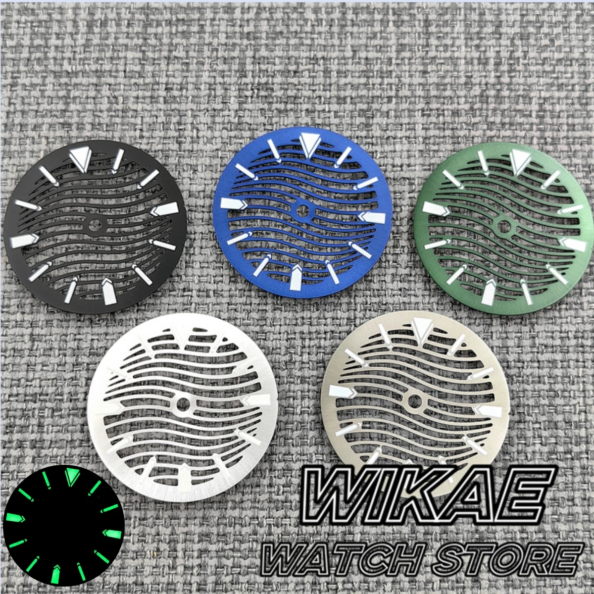 NH70 NH70 Детали часов 29 мм Полый циферблат часов Скелет Волновой дизайн Черный Серебристый Синий Зеленый Циферблат C3 Светящаяся посадка NH70 NH72
NH70 NH70 Детали часов 29 мм Полый циферблат часов Скелет Волновой дизайн Черный Серебристый Синий Зеленый Циферблат C3 Светящаяся посадка NH70 NH72