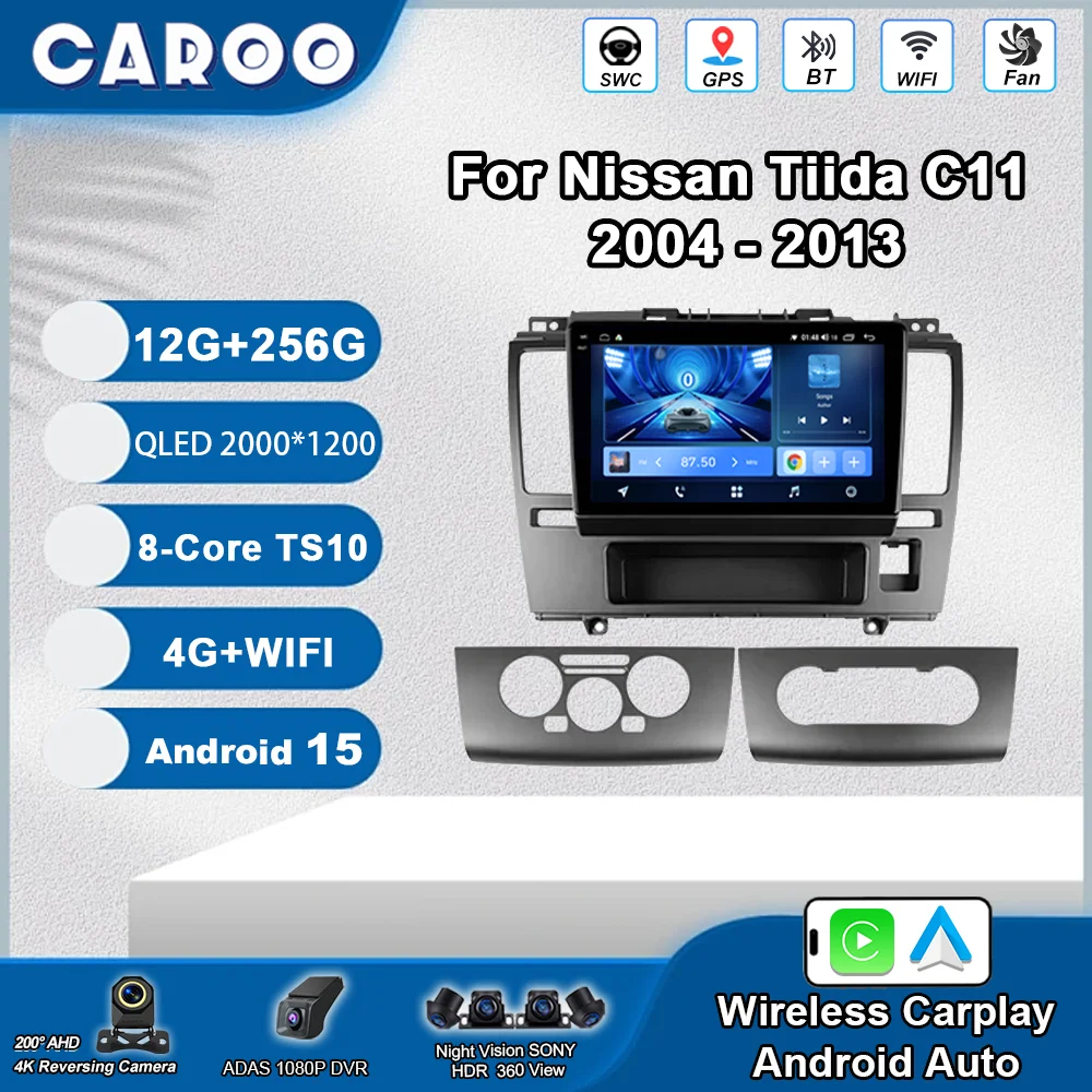 For Nissan Tiida C11 2004 - 2013 Car Radio Multimedia Video Player Navigation GPS Android 15 No 2din dvd 4G DSP Stereo CarPlay
For Nissan Tiida C11 2004 - 2013 Car Radio Multimedia Video Player Navigation GPS Android 15 No 2din dvd 4G DSP Stereo CarPlay