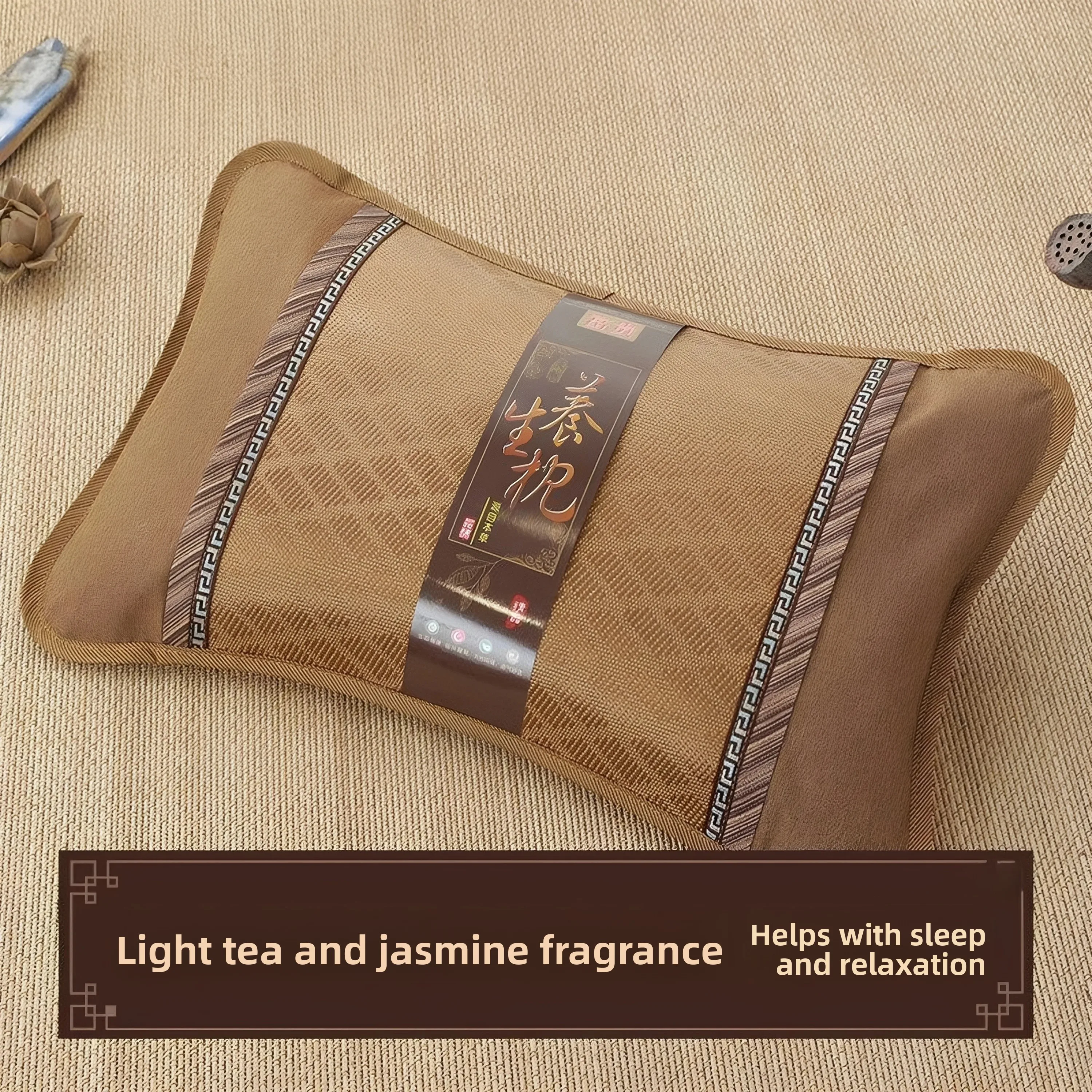 Tea Leaf Ice Silk Pillow Men's Sleep Aid Adult Cervical Support Summer Bamboo Pillow Cooling Mat Medium Support Office Use
Tea Leaf Ice Silk Pillow Men's Sleep Aid Adult Cervical Support Summer Bamboo Pillow Cooling Mat Medium Support Office Use