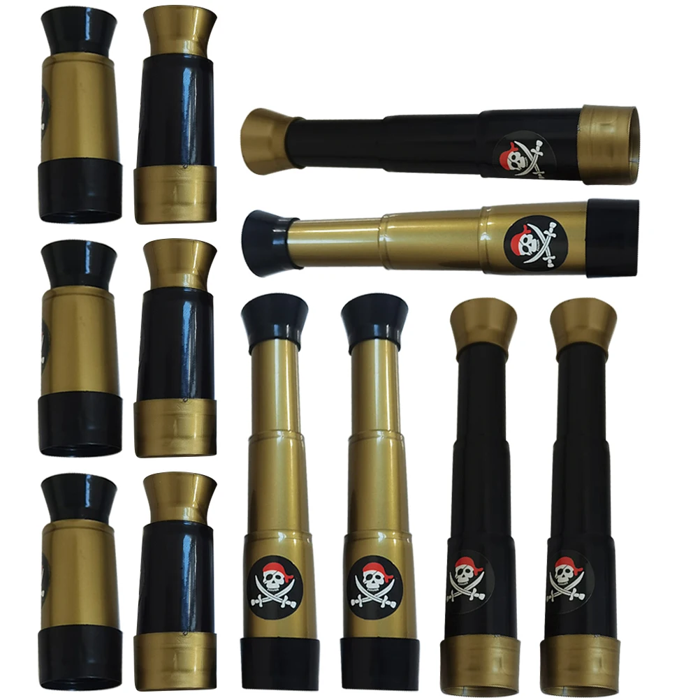 12 Pcs Telescope Toy Pirate Decorations Monocular 3-5 Years Copper Black Color Durable Pirate Monocular Toy Plaything
12 Pcs Telescope Toy Pirate Decorations Monocular 3-5 Years Copper Black Color Durable Pirate Monocular Toy Plaything