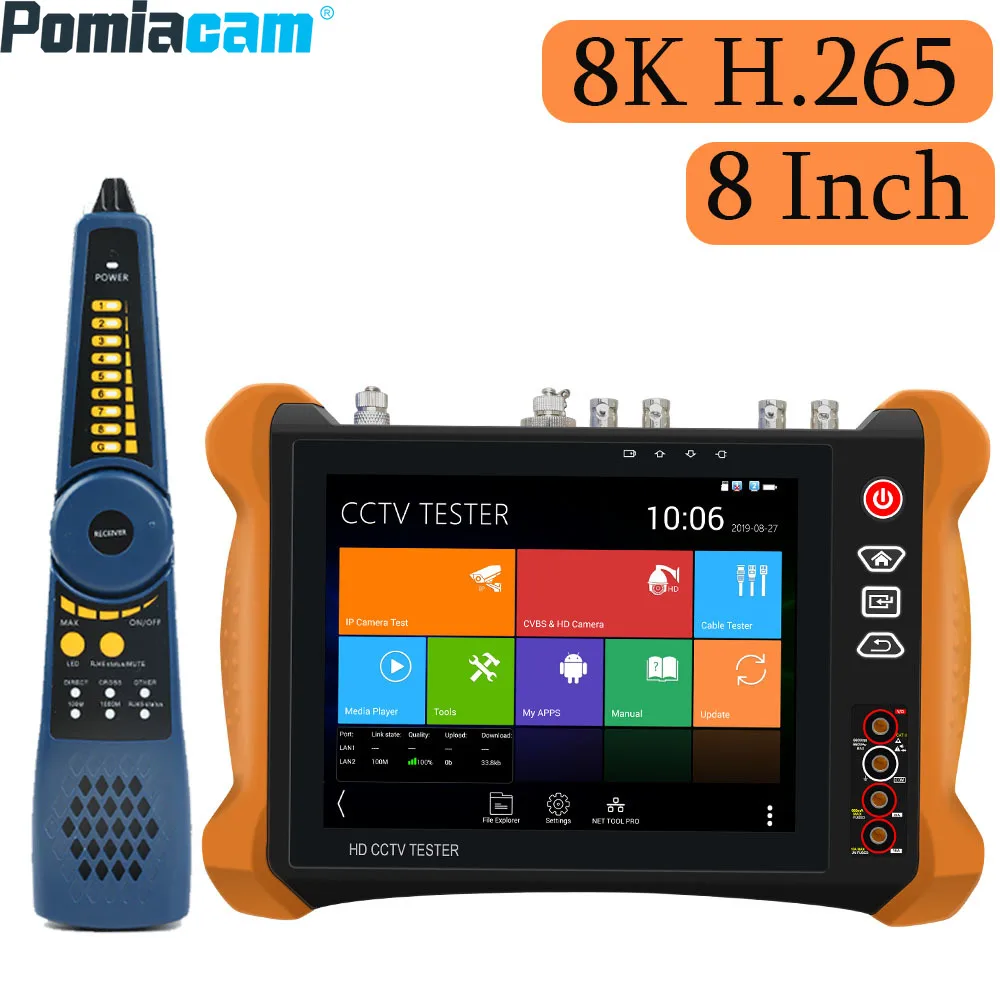 8K H.265 IP /8MP TVI/CVI/ AHD and CVBS Camera Tester 8 Inch HD CCTV Tester Monitor HD SDI/EX SDI 2048*1536Resolution CCTV Tester
8K H.265 IP /8MP TVI/CVI/ AHD and CVBS Camera Tester 8 Inch HD CCTV Tester Monitor HD SDI/EX SDI 2048*1536Resolution CCTV Tester