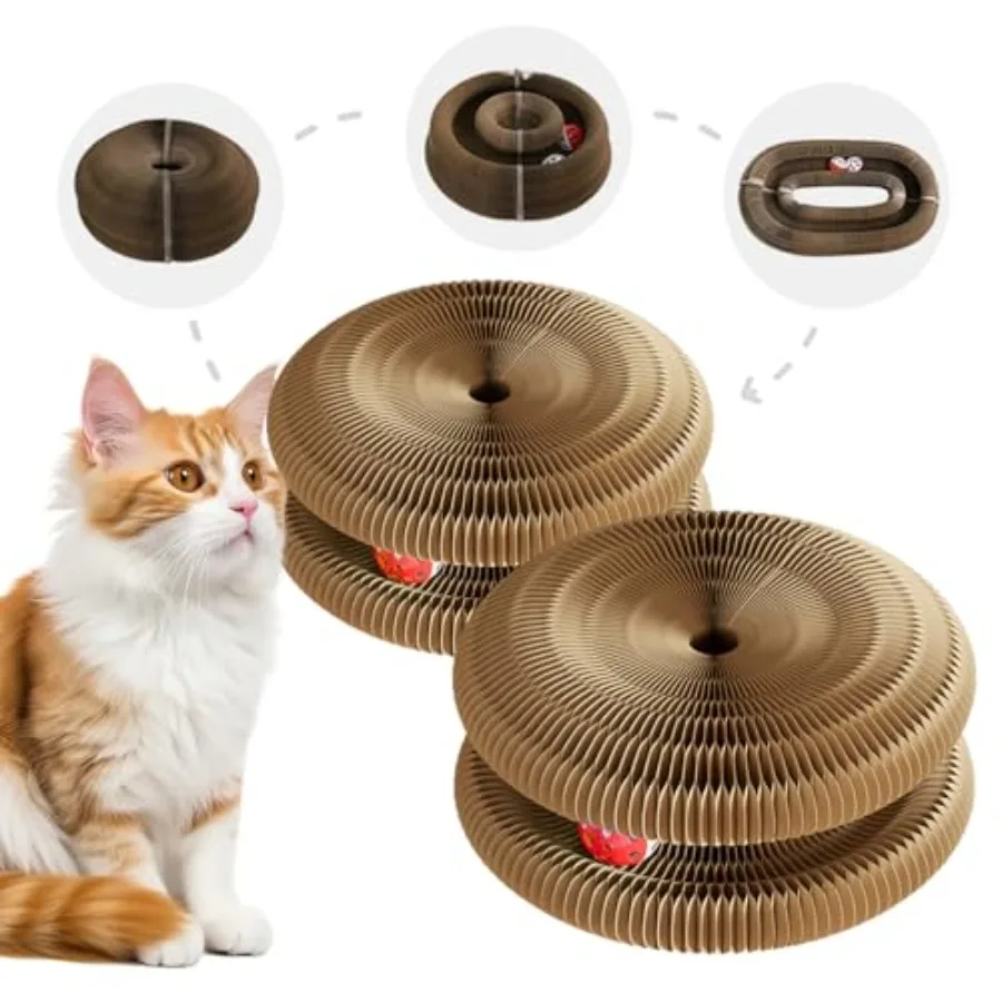 2 Pack Kitty Cat Toy Cat Scratchers for Indoor Cats Magic Organ Foldable Cardboard Cat Scratcher Cat Toy Interactive Relieve Bo
2 Pack Kitty Cat Toy Cat Scratchers for Indoor Cats Magic Organ Foldable Cardboard Cat Scratcher Cat Toy Interactive Relieve Bo