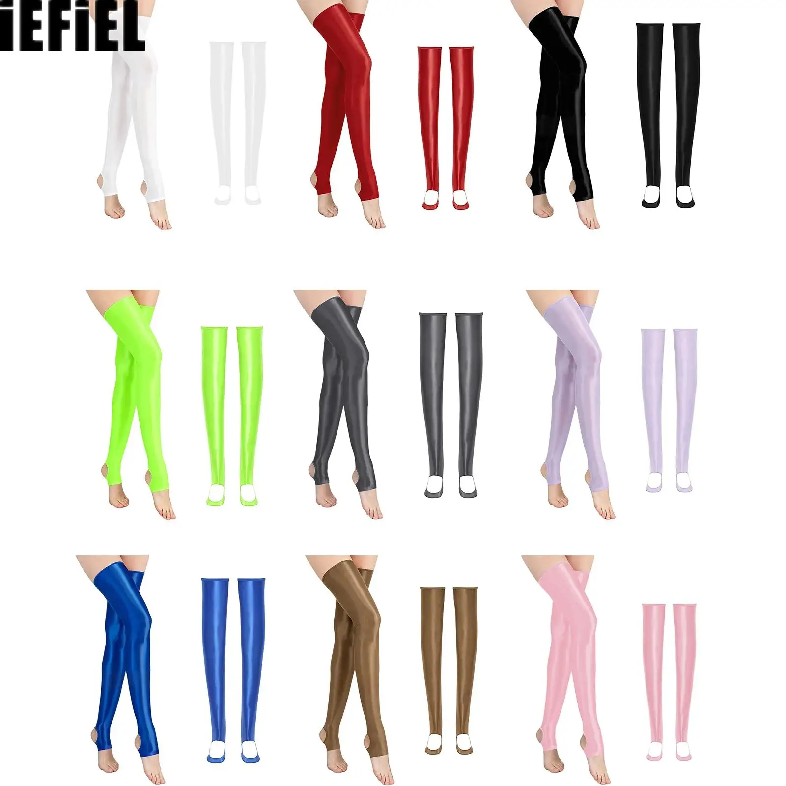 Women Glossy Stockings Thigh High Stretchy Stirrup Socks Lingerie Costume Accessories for Dressing Up
Women Glossy Stockings Thigh High Stretchy Stirrup Socks Lingerie Costume Accessories for Dressing Up