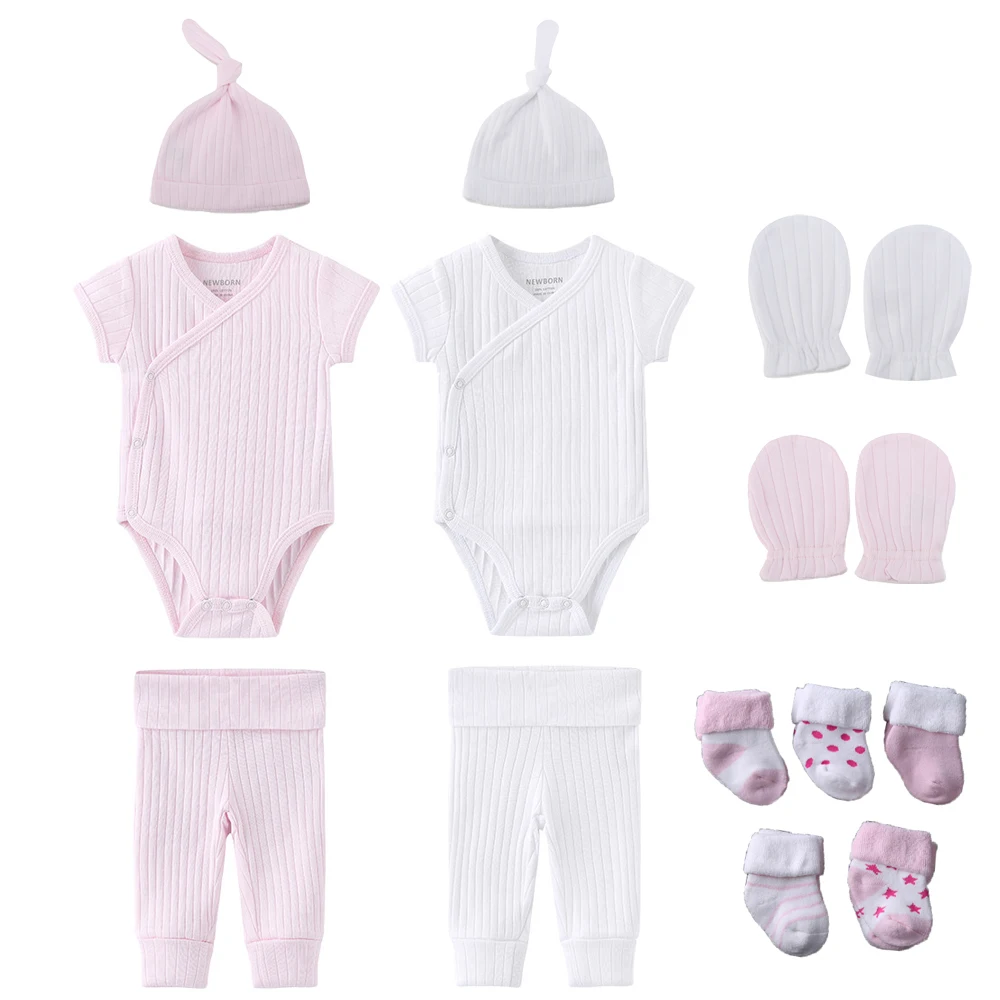 Unisex Baby Girl Clothes Newborn Gift Set 100%Cotton Solid Bodysuits+Pants+Gloves+Hats+Socks Short Sleeve Baby Boy Clothes
Unisex Baby Girl Clothes Newborn Gift Set 100%Cotton Solid Bodysuits+Pants+Gloves+Hats+Socks Short Sleeve Baby Boy Clothes