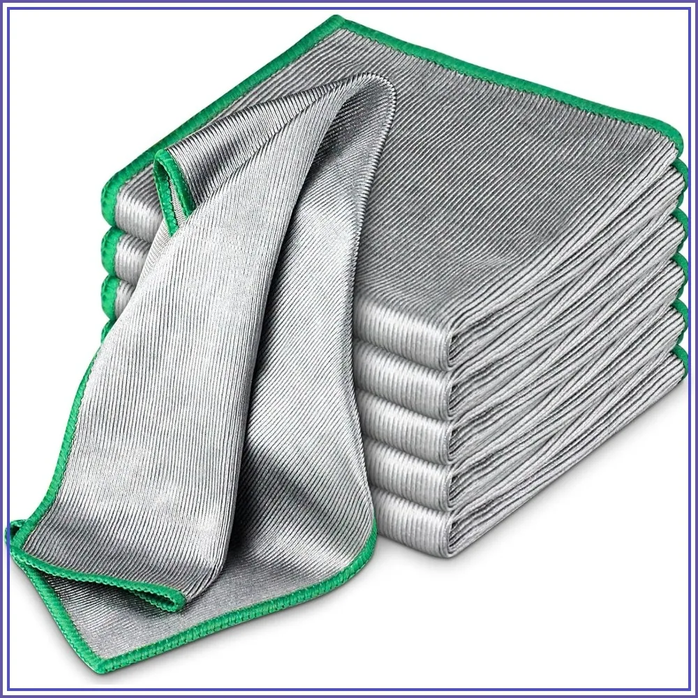 Streak Free Glass Polishing Cloth - 6 Pack, 12x12 Inches, Lint Free Microfiber Cleaning Rags for Glasses, Mirrors, Kitchen Dishes, Easy Clean
Streak Free Glass Polishing Cloth - 6 Pack, 12x12 Inches, Lint Free Microfiber Cleaning Rags for Glasses, Mirrors, Kitchen Dishes, Easy Clean