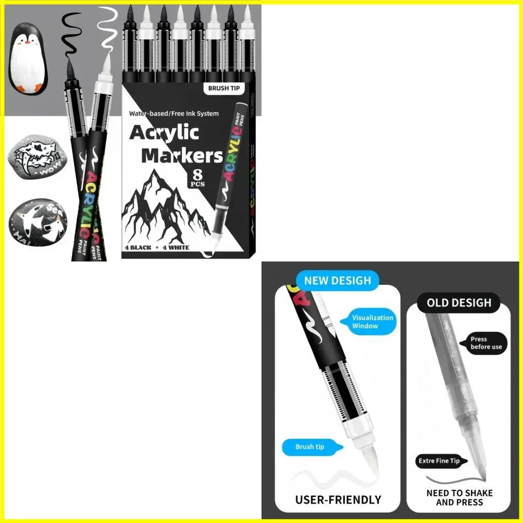 8Pcs Soft Tip Watercolor Markers Flexible Brush Pens Art Marker Paint Markers For Artistic Coloring Creative Design
8Pcs Soft Tip Watercolor Markers Flexible Brush Pens Art Marker Paint Markers For Artistic Coloring Creative Design