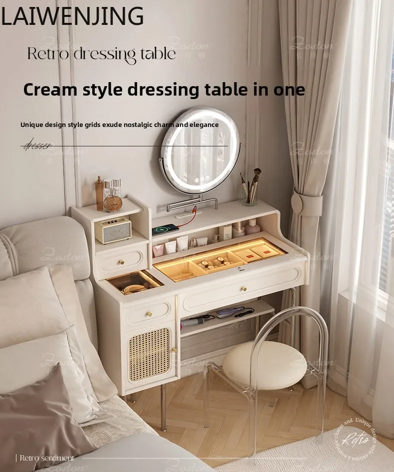 SGF French Solid Wood Dresser Premium Light Luxury Multifunctional Dresser Table
SGF French Solid Wood Dresser Premium Light Luxury Multifunctional Dresser Table