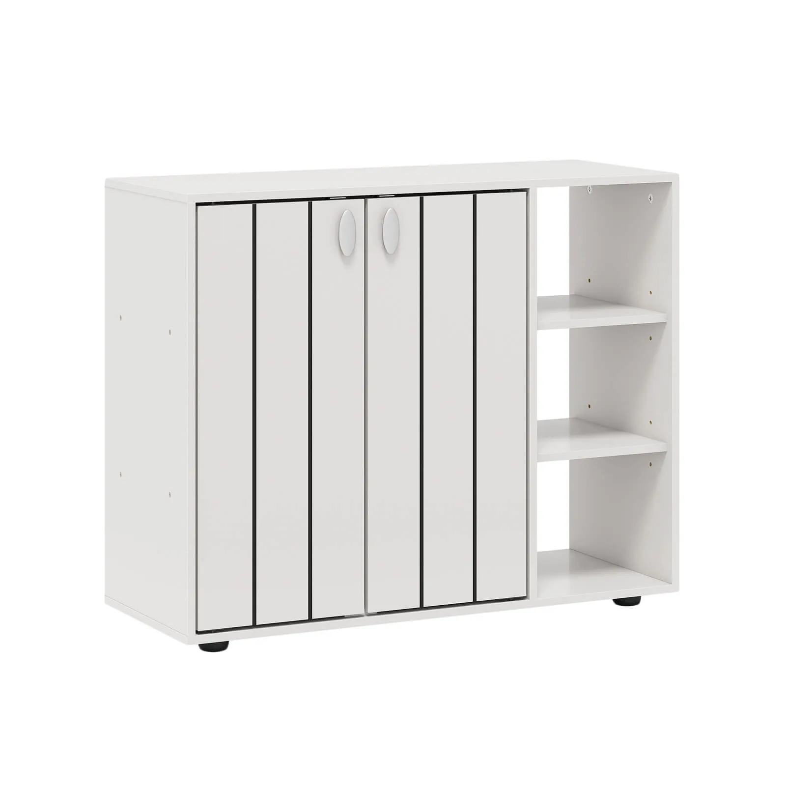 3-Tier Wooden Shoe Storage Organizer w/ Doors & 3-Level Adjustable Open Shelves
3-Tier Wooden Shoe Storage Organizer w/ Doors & 3-Level Adjustable Open Shelves