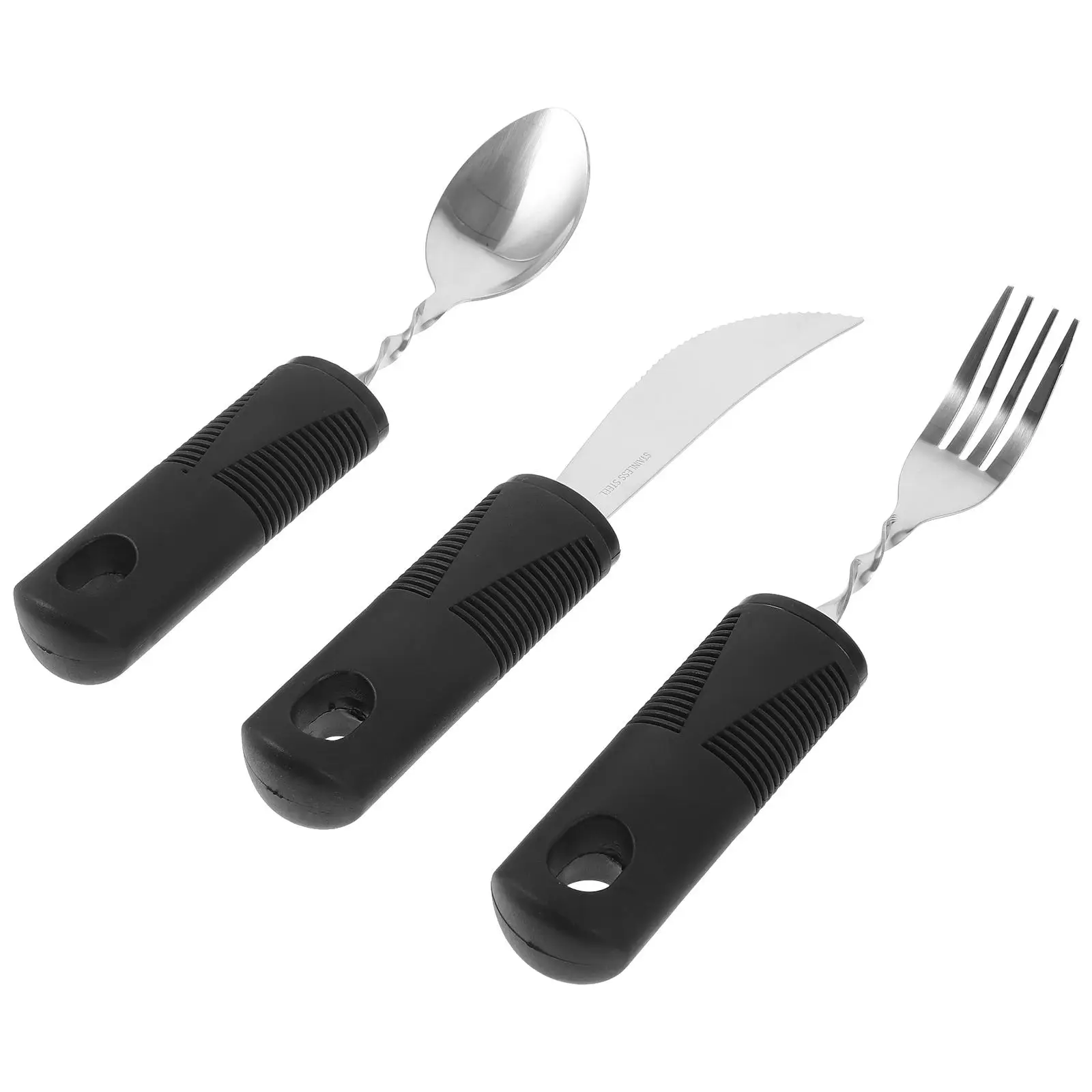 1 set Anti-shake Tableware Knife Fork Spoon Set Durable Stainless Steel Elderly Adaptive Utensils Non-slip Portable
1 set Anti-shake Tableware Knife Fork Spoon Set Durable Stainless Steel Elderly Adaptive Utensils Non-slip Portable