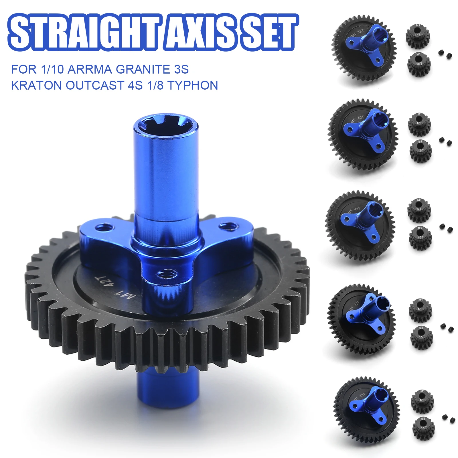Metal Slipper Clutch Spur Gear Set for Arrma 1/10 Granite /Kraton Outcast 4S 1/8
Metal Slipper Clutch Spur Gear Set for Arrma 1/10 Granite /Kraton Outcast 4S 1/8