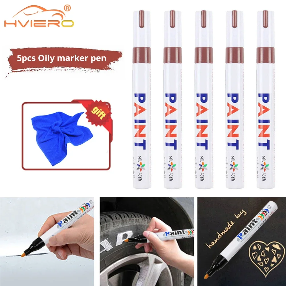 5Pcs Universal Car Wheel Tire Oily Mark Pen Waterproof Auto Rubber Paint Metal Permanent Marker Graffiti Accessories Decoration
5Pcs Universal Car Wheel Tire Oily Mark Pen Waterproof Auto Rubber Paint Metal Permanent Marker Graffiti Accessories Decoration