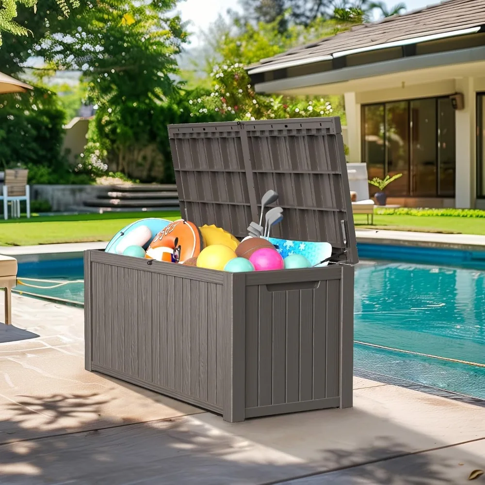 180 Gallon Large Resin Deck Box, Outdoor Lockable Storage Box with Divider for Patio Cushions Storage Furniture, Customized
180 Gallon Large Resin Deck Box, Outdoor Lockable Storage Box with Divider for Patio Cushions Storage Furniture, Customized