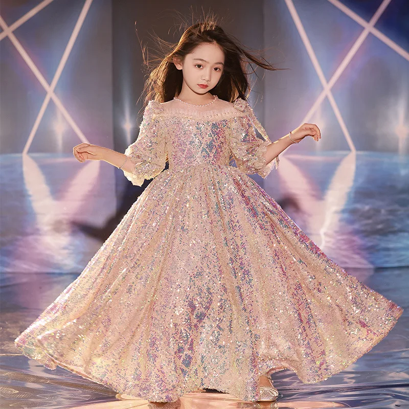 Girls' Evening Dress Princess Dress Host Light Luxury Niche Sequin Show Little Girl Piano High-end Performance Dress
Girls' Evening Dress Princess Dress Host Light Luxury Niche Sequin Show Little Girl Piano High-end Performance Dress