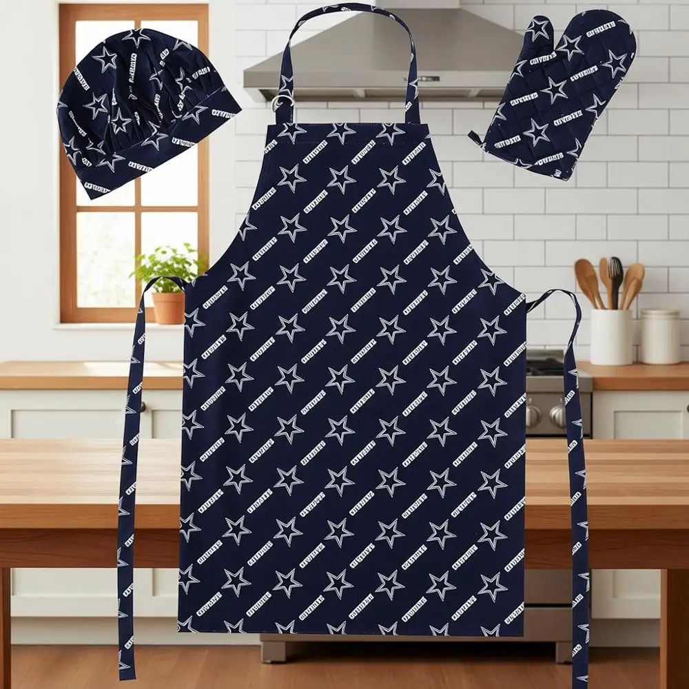 Кухонный набор из 3 предметов для взрослых: фартук унисекс, термостойкие рукавицы, поварской колпак
Кухонный набор из 3 предметов для взрослых: фартук унисекс, термостойкие рукавицы, поварской колпак