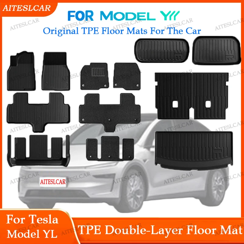 Car Floor Mats for Tesla NEW Model YL 2026 Car Four Seasons Waterproof Non-slip Floor Mat Trunk Mat TPE Special Car Accessories
Car Floor Mats for Tesla NEW Model YL 2026 Car Four Seasons Waterproof Non-slip Floor Mat Trunk Mat TPE Special Car Accessories