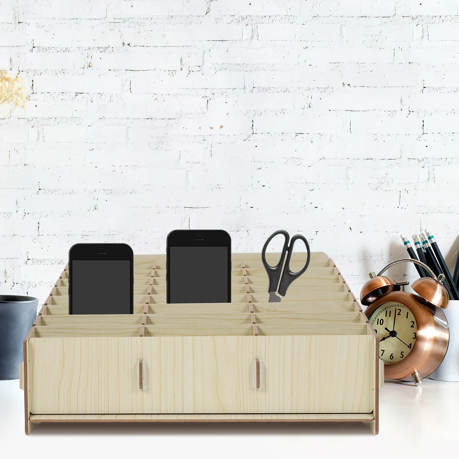 DIY Wooden Phone Storage Box 32 6x20x17 5cm Multi Grids Desk ganizer Office School Supplies Wooden Holder Container
DIY Wooden Phone Storage Box 32 6x20x17 5cm Multi Grids Desk ganizer Office School Supplies Wooden Holder Container
