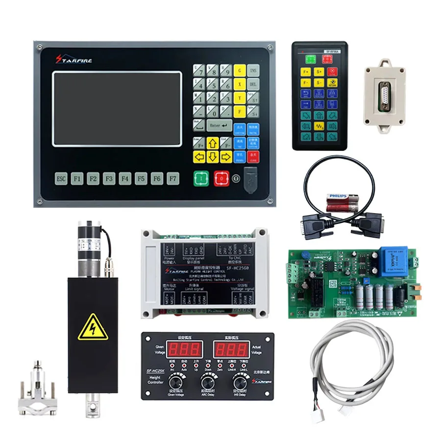 SF-2100C+THC plasma cutting machine kit JYKB-100-DC24V100mm lifting body+SF-HC25K cutting torch height controller+SF-RF06A
SF-2100C+THC plasma cutting machine kit JYKB-100-DC24V100mm lifting body+SF-HC25K cutting torch height controller+SF-RF06A