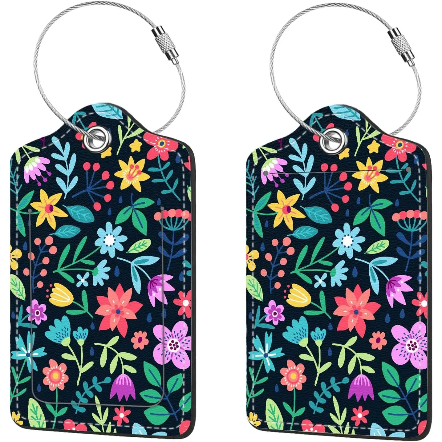 Crushed Flower 2 Pcs Luggage Tags for Suitcase Cute Unique PU Leather Travel Bag Tag with Privacy Cover ID Label Address Card
Crushed Flower 2 Pcs Luggage Tags for Suitcase Cute Unique PU Leather Travel Bag Tag with Privacy Cover ID Label Address Card
