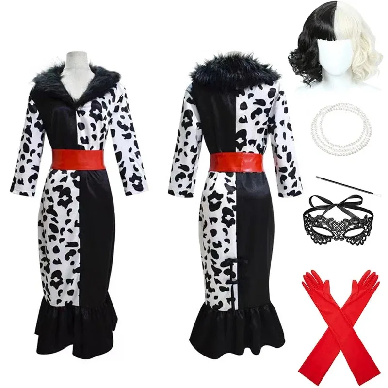 Adult Halloween Dalmatian Costume for Womens Plus Size Dalmatian Diva Halloween Party Stage Costume
Adult Halloween Dalmatian Costume for Womens Plus Size Dalmatian Diva Halloween Party Stage Costume