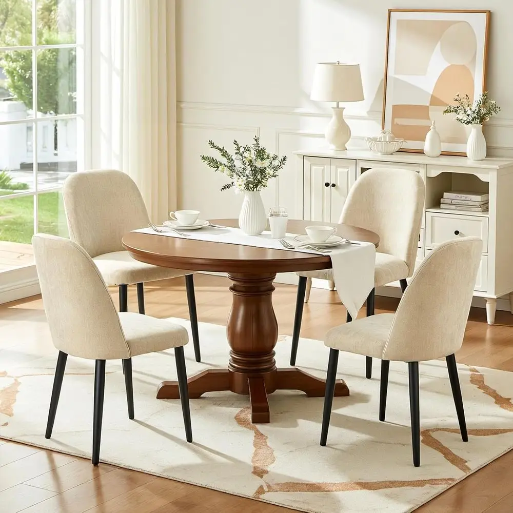 Upholstered Dining Chairs Set o 4, Century ern abric Dining Room Chair High-Back Padded Kitchen Chairs with Padded Seat and Meta
Upholstered Dining Chairs Set o 4, Century ern abric Dining Room Chair High-Back Padded Kitchen Chairs with Padded Seat and Meta