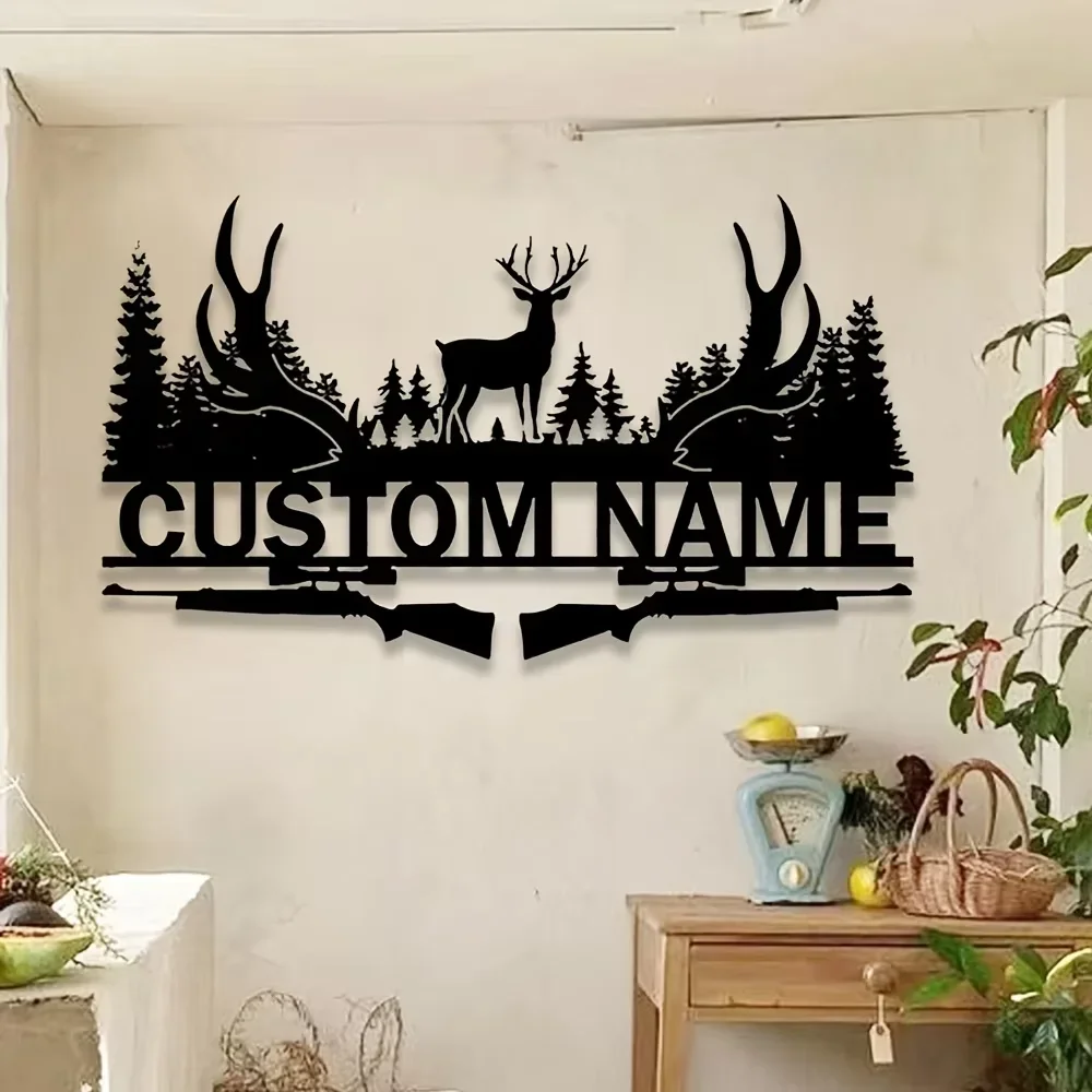 1pc,Exclusive Handmade Custom Black Metal Deer Sign. Rustic Outdoor Wall Art with Misty Finish. Ideal Home Gift. 
1pc,Exclusive Handmade Custom Black Metal Deer Sign. Rustic Outdoor Wall Art with Misty Finish. Ideal Home Gift.