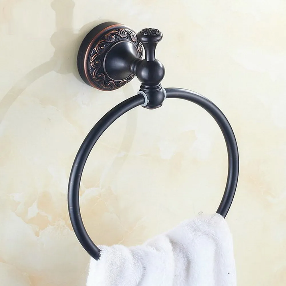Black Brass Wall Mounted Bathroom Towel Ring Rack Holder Bathroom Accessory aba465
Black Brass Wall Mounted Bathroom Towel Ring Rack Holder Bathroom Accessory aba465
