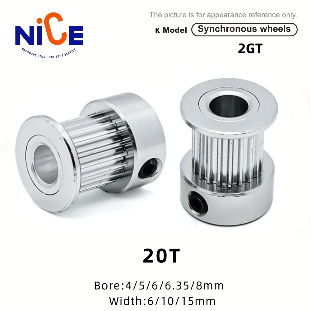 2GT K model 20Teeth Bore4/5/6/6.35/8mm Timing Belt Width 6/9/10/15mm3D printer CNC Parts
2GT K model 20Teeth Bore4/5/6/6.35/8mm Timing Belt Width 6/9/10/15mm3D printer CNC Parts