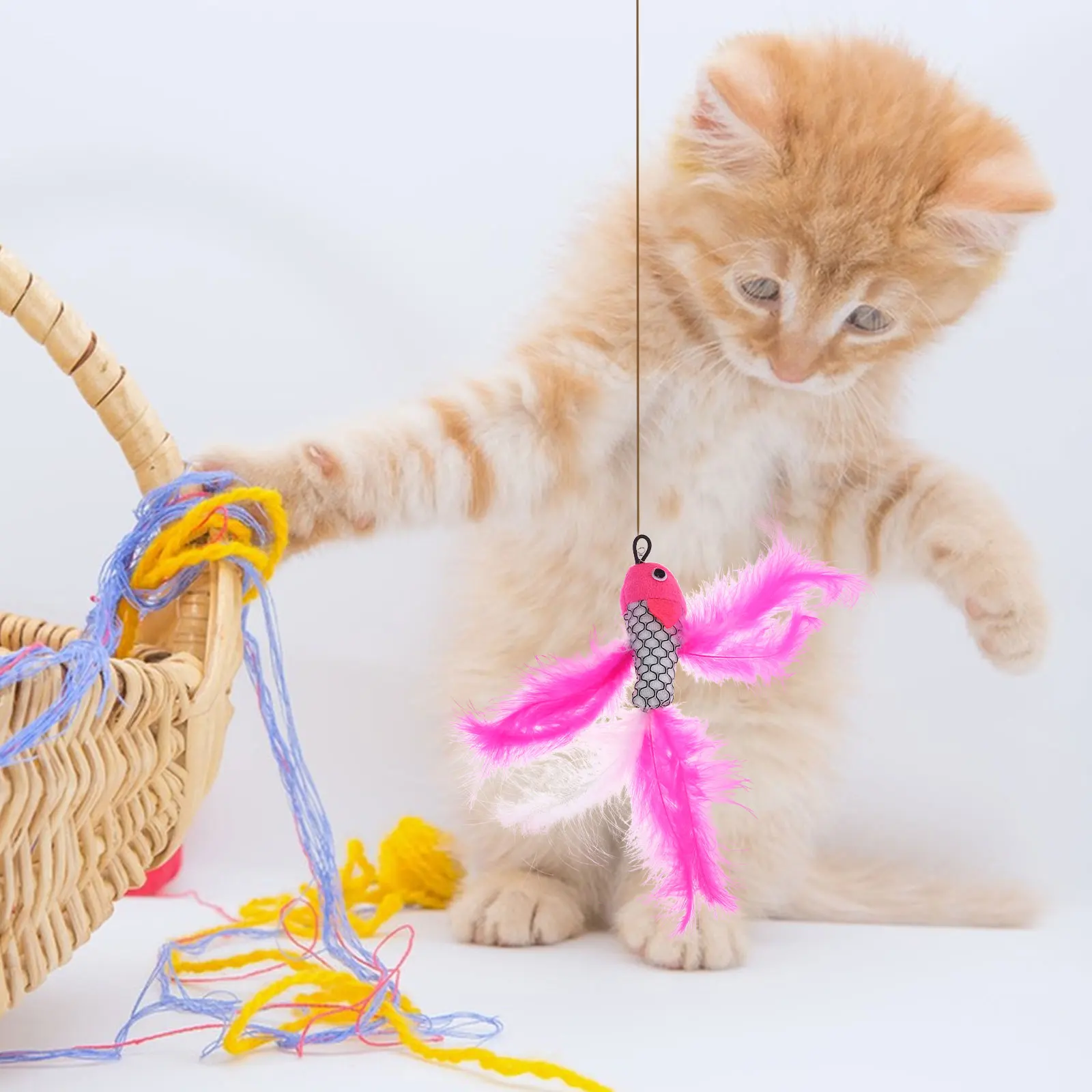 3pcs Cat Teaser Stick Flying Fish Head Toys Wand Replacement Heads Chew Artificial Color Lightweight
3pcs Cat Teaser Stick Flying Fish Head Toys Wand Replacement Heads Chew Artificial Color Lightweight