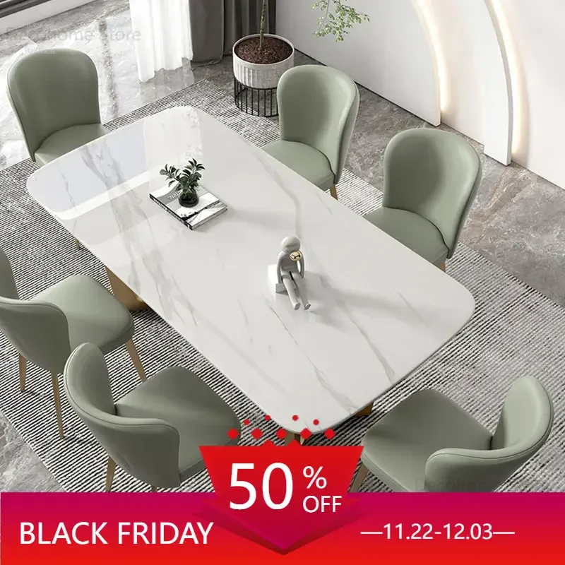 Italian Luxury Bright Slate Dining Tables set Home Modern Minimalist Dining Table and Chair Combination Dining Room Furniture
Italian Luxury Bright Slate Dining Tables set Home Modern Minimalist Dining Table and Chair Combination Dining Room Furniture