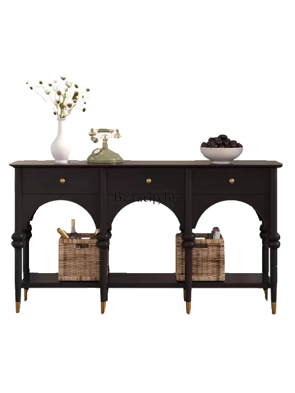 American modern solid wood porch cabinet French retro home simple modern locker
American modern solid wood porch cabinet French retro home simple modern locker