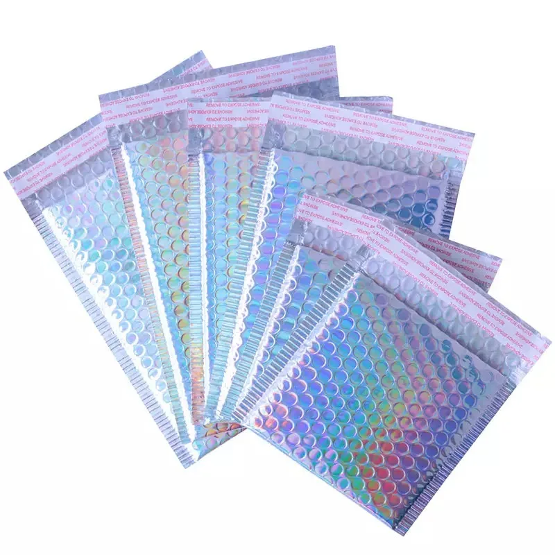 50PCS Laser Silver Packaging Shipping Bubble Mailer Gold Foil Plastic Padded Envelope Gift Bag Rose Gold Mailing Envelope Bag
50PCS Laser Silver Packaging Shipping Bubble Mailer Gold Foil Plastic Padded Envelope Gift Bag Rose Gold Mailing Envelope Bag