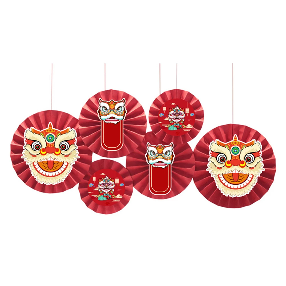 12pcs Paper Fan Flower Decor Cartoon Dance Lion Pattern Wall Layout For New Year Party Background Decoration Supplies
12pcs Paper Fan Flower Decor Cartoon Dance Lion Pattern Wall Layout For New Year Party Background Decoration Supplies