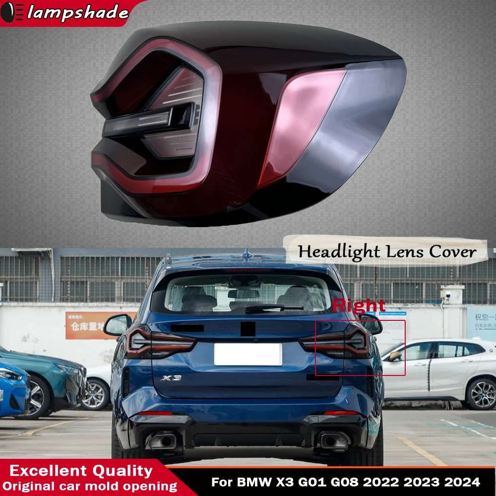 For BMW X3 G01 G08 2022 2023 2024 Outer Taillight Shell Tail Lamp Cover Turn Signal Stop Light Mask Replace Original Lampshade
For BMW X3 G01 G08 2022 2023 2024 Outer Taillight Shell Tail Lamp Cover Turn Signal Stop Light Mask Replace Original Lampshade