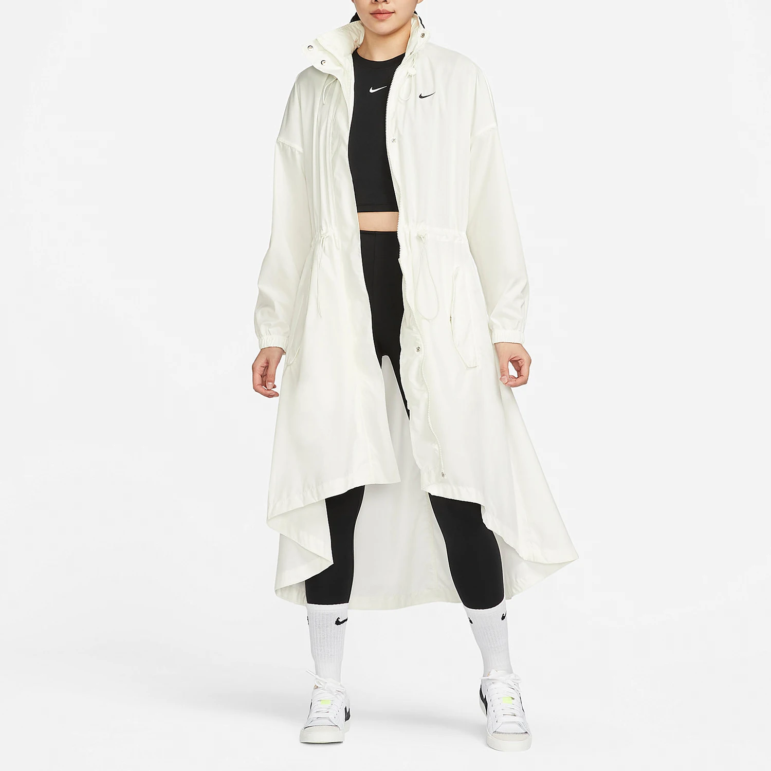 Nike genuine new women's sports and leisure long waist woven jacket FN2844-133
Nike genuine new women's sports and leisure long waist woven jacket FN2844-133