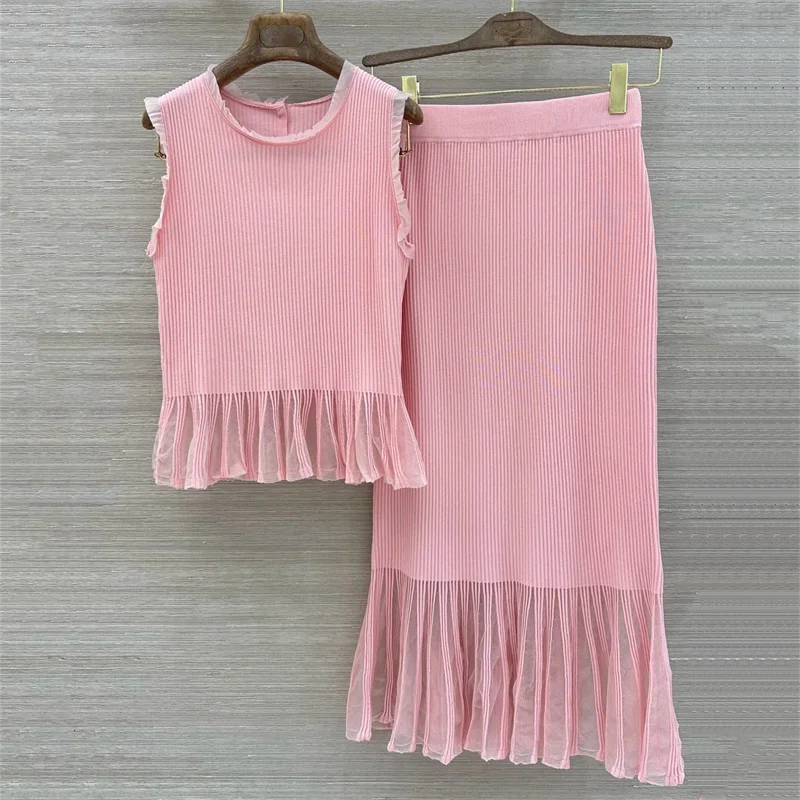women's suit 2026 summer new elastic knitted slim fit long skirt two-piece set Lace patchwork long skirt women's 2-piece sets
women's suit 2026 summer new elastic knitted slim fit long skirt two-piece set Lace patchwork long skirt women's 2-piece sets
