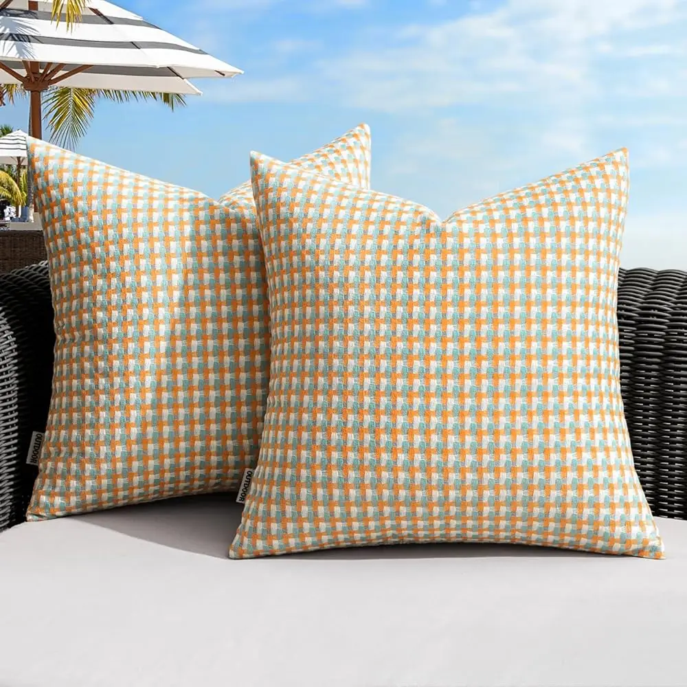 Pa Of 2 Outdoor Throw Pillow Covers Decorative Farmhouse Square Waterproof Pillows For Tent Patio Garden Balcony Sofa, 20X20 H
Pa Of 2 Outdoor Throw Pillow Covers Decorative Farmhouse Square Waterproof Pillows For Tent Patio Garden Balcony Sofa, 20X20 H