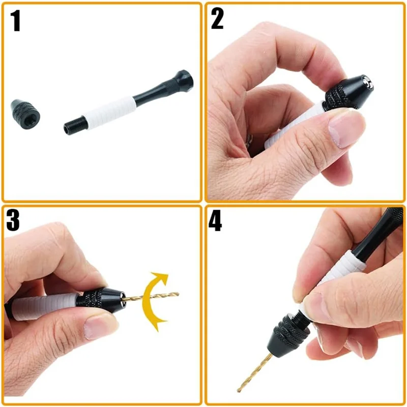 BAAR-Pin Vise Hand Drill Manual Drills W/25Pcs Drill Bits (0.5Mm-3Mm) Rotary Hobby Drill For Jewelry Making, Wood C
BAAR-Pin Vise Hand Drill Manual Drills W/25Pcs Drill Bits (0.5Mm-3Mm) Rotary Hobby Drill For Jewelry Making, Wood C